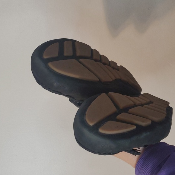 UGG Black Leather Loafers Mens Size 10.5 Slipper Shoes Fringe Tassels SN 1010139 - Picture 15 of 16